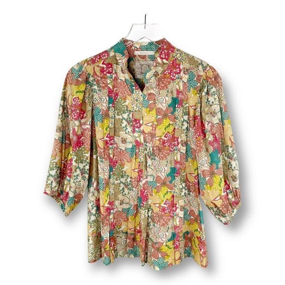Alicia Bell Collection Colorful Boho Tunic Top Sz 4 - Picture 1 of 9